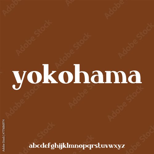 yokohama, urban bold condensed font for poster and head line