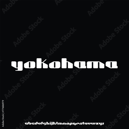 yokohama, urban bold condensed font for poster and head line