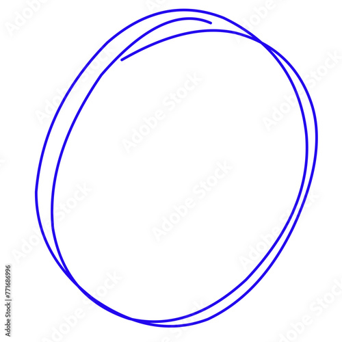 Hand Drawn Circle Colorful line