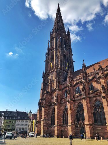 Landmark gothic church on the square in germany