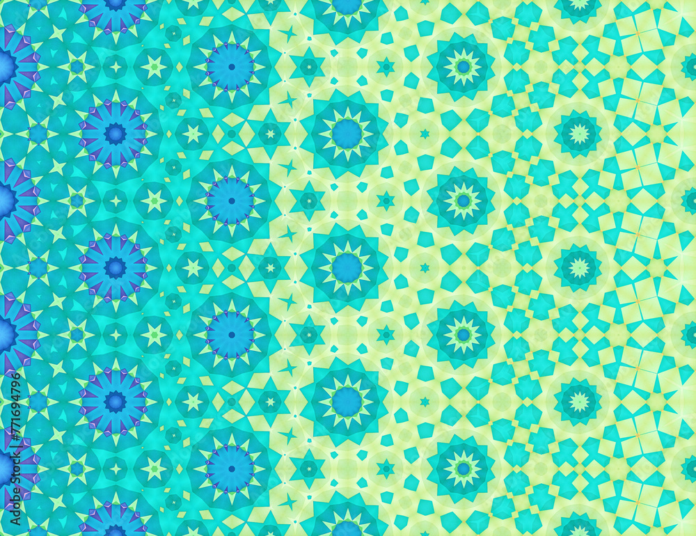 Colorful abstract modern geometric floral patterns 15