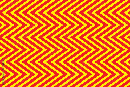 modern simple abstract red color vertical line zig zag pattern on yellow color background