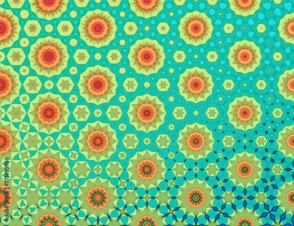 Colorful abstract modern geometric floral patterns 24