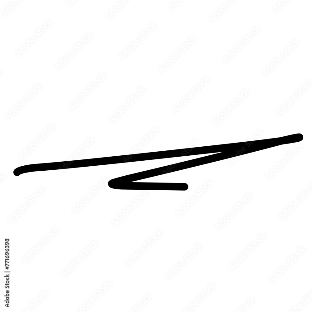 Hand Drawn Lines, Underlines, vector ilustration