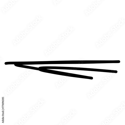 Hand Drawn Lines, Underlines, vector ilustration