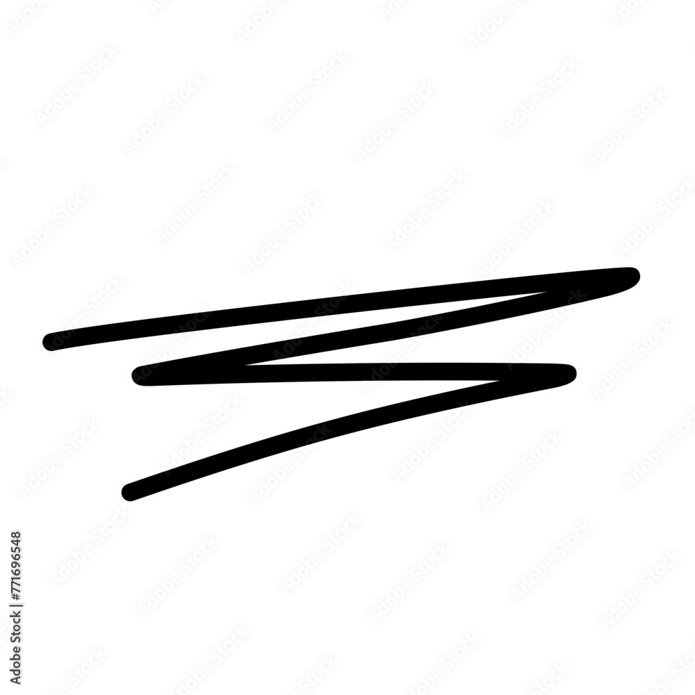 Hand Drawn Lines, Underlines, vector ilustration