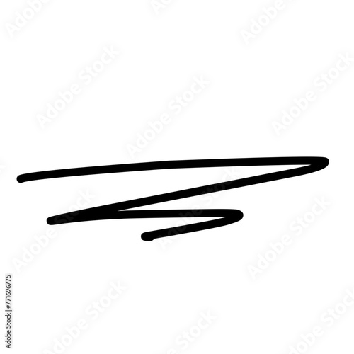 Hand Drawn Lines, Underlines, vector ilustration