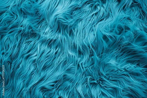 Blue faux fur texture with pronounced fibers.