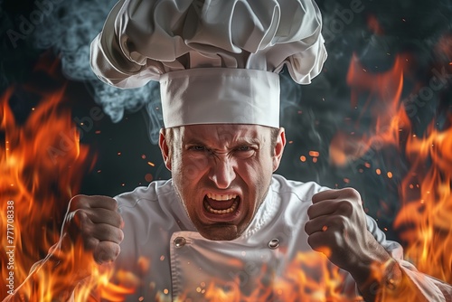 Angry cook chief.