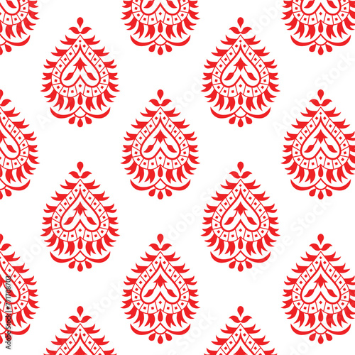 Indian block print  pattren , Orignal indian stamp printing with paisly motifs  