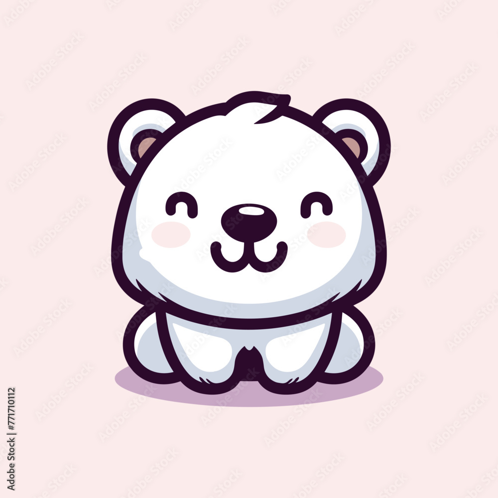 Polar Bear Cute Mascot Logo Illustration Chibi Kawaii Polar Bear Cute Mascot Logo Illustration Chibi Kawaii