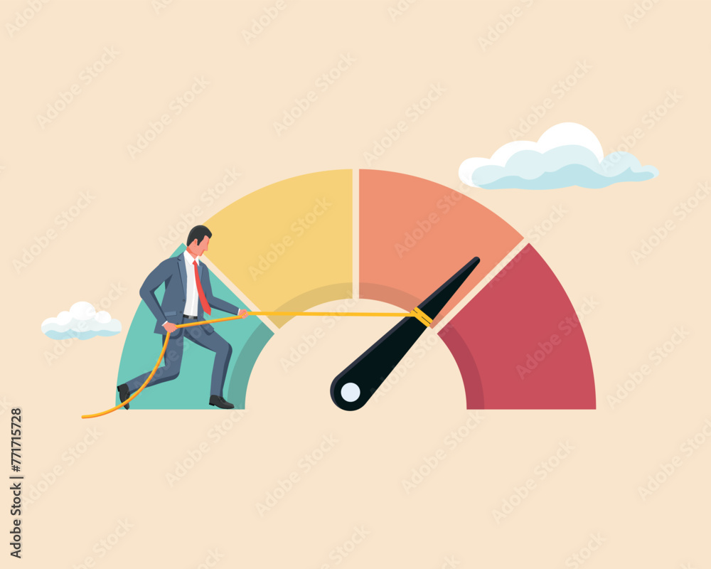Reduce risk level or decrease stress anxiety meter, lower danger ...