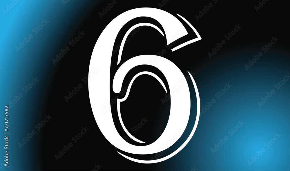Number 6 logo icon design template elements Number 6 logo icon design template elements