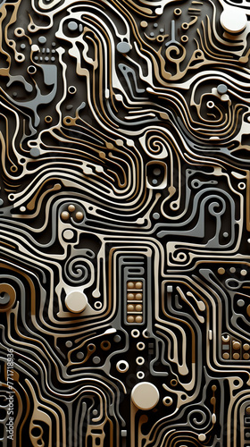 Abstract Circuit Board Pattern© Keyser the Red Beard