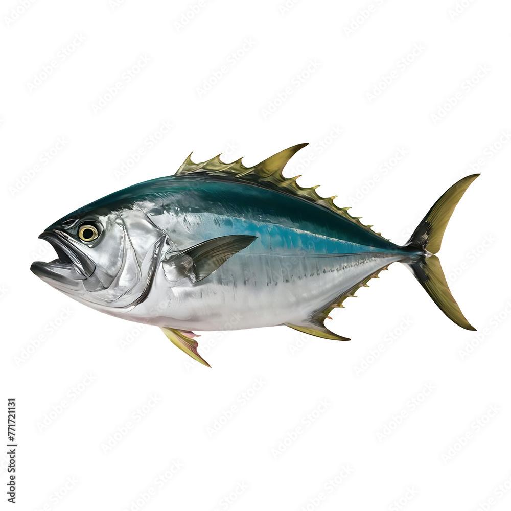 Tuna fish sea fish isolated cut out isolated on transparent background Tuna fish sea fish isolated cut out isolated on transparent background