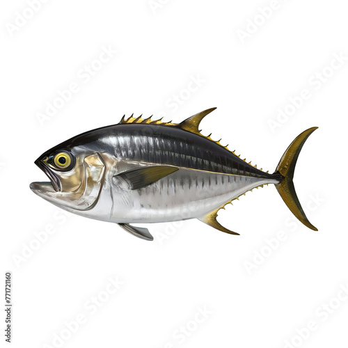 Tuna fish sea fish isolated cut out isolated on transparent background