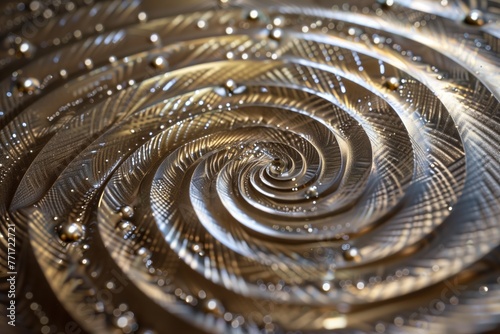 spiral sculpture made from ferris metal