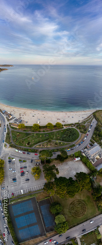 Vertical Panorama over Gyllngyvase beach