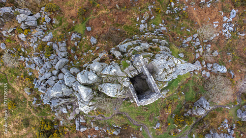 Birdseye Roche rock aerial shot