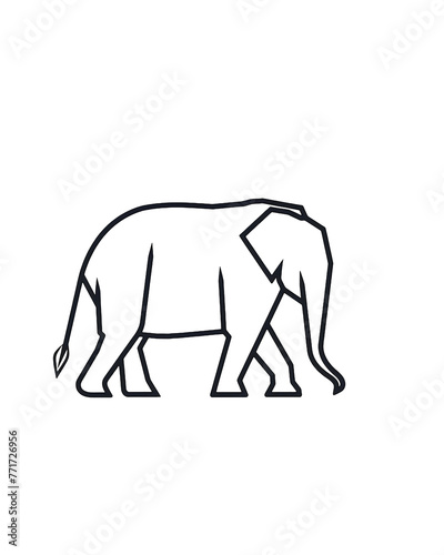 Elephant icon designisolated on transparent background.
