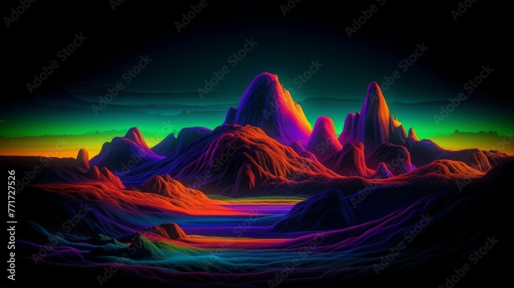 Backdrop digital colors on the subject of Universe, Nature, landscape painting, creativity and imagination. High quality photo