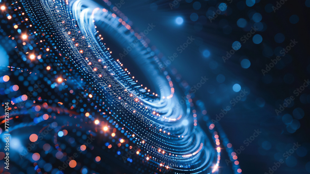 Futuristic digital code with circular blue and purple lines. Illustration of technological progress. banners, brochures, websites. Modern, elegant and dynamic design. Futuristic digital code with circular blue and purple lines. Illustration of technological progress. banners, brochures, websites. Modern, elegant and dynamic design.
