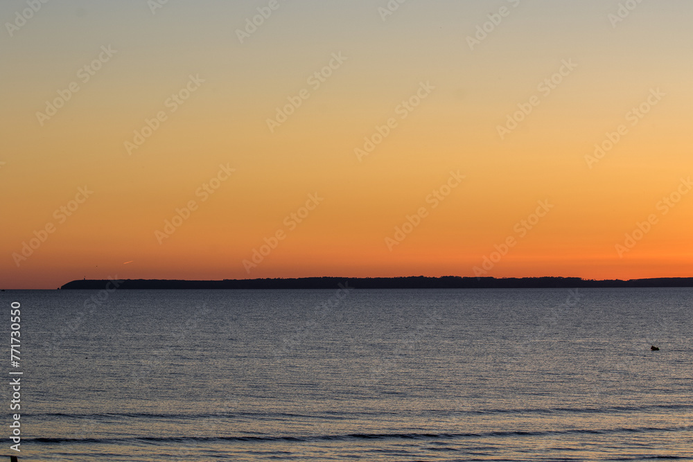 Serene Sunset Over Calm Ocean Horizon Serene Sunset Over Calm Ocean Horizon