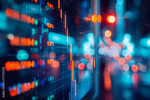a blurred close-up view of a financial stock market graph, a stock market graph closeup, trading graph closeup, stock market graph, trading signal graph closeup, stock market, cryptocurrency 