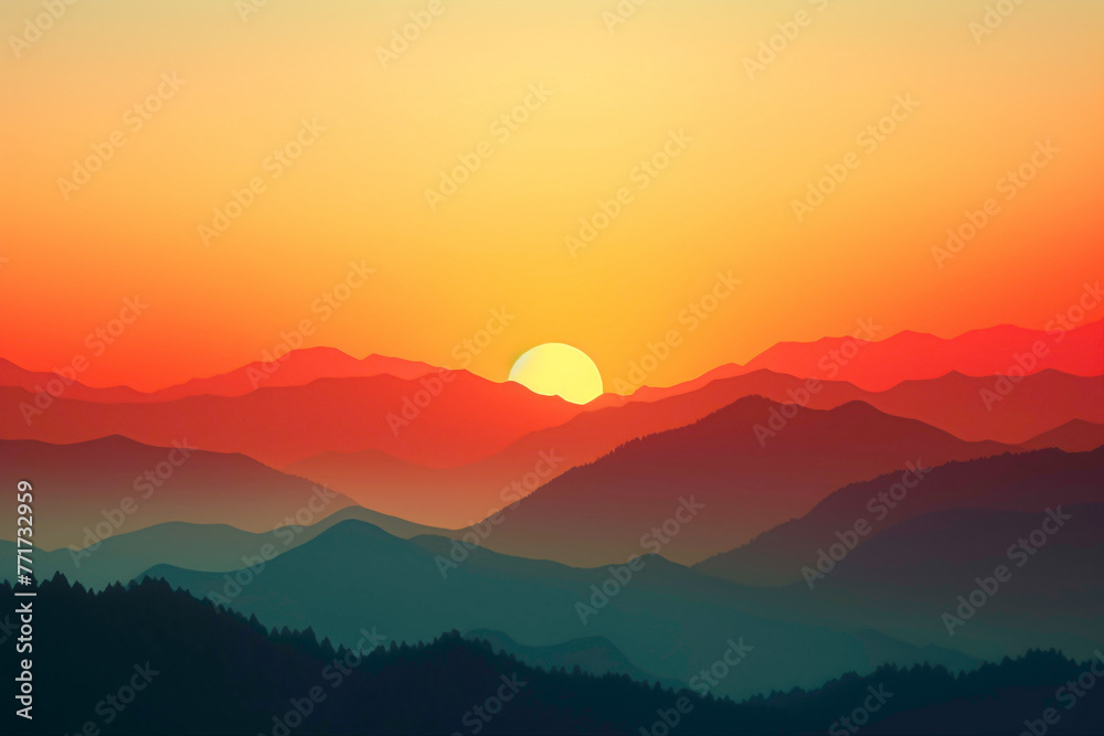 Let the serene beauty of the dynamic sunrise gradient inspire your day.