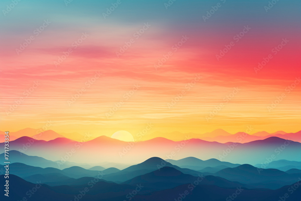 Let the serene beauty of the dynamic sunrise gradient inspire your day.