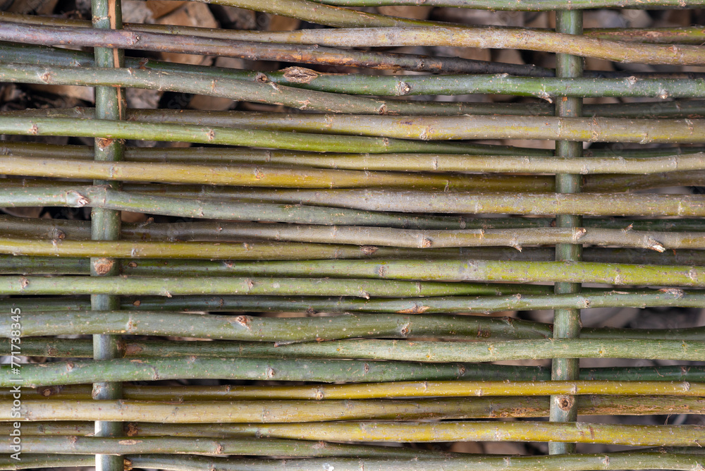 wicker green wooden fence texture wicker green wooden fence texture
