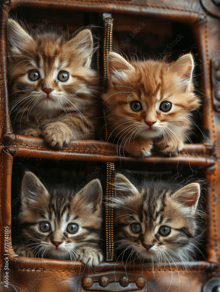 CATs in luxury bag