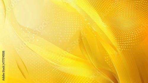 Abstract Yellow Background Vector Design with Modern Shapes and Gradient Dots.."