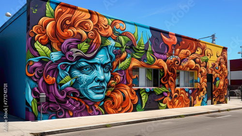 Experience the transformative power of art with a vibrant street art mural that breathes life into the city streets.