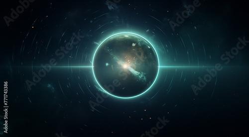 Mysterious Astral Phenomenon with Bright Halo in Deep Space