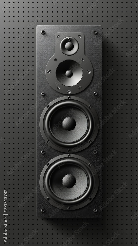 Black Speaker on Black Background Black Speaker on Black Background
