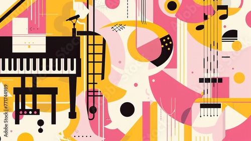 graphic for jazz workshop, simple and modern design