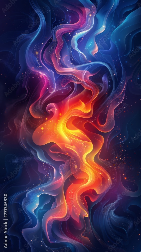 Vibrant Abstract Background Painting Vibrant Abstract Background Painting