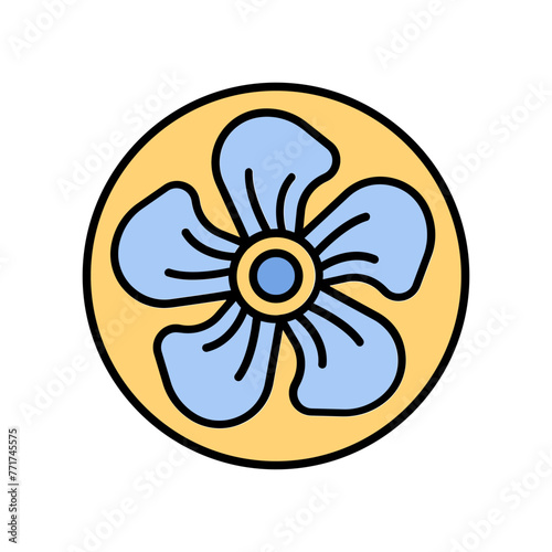 turbine. lineal color icon