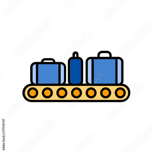 conveyor. lineal color icon