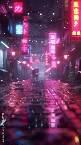 Person Walking Down Night Street