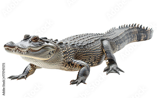 Crocodile on transparent or white background
