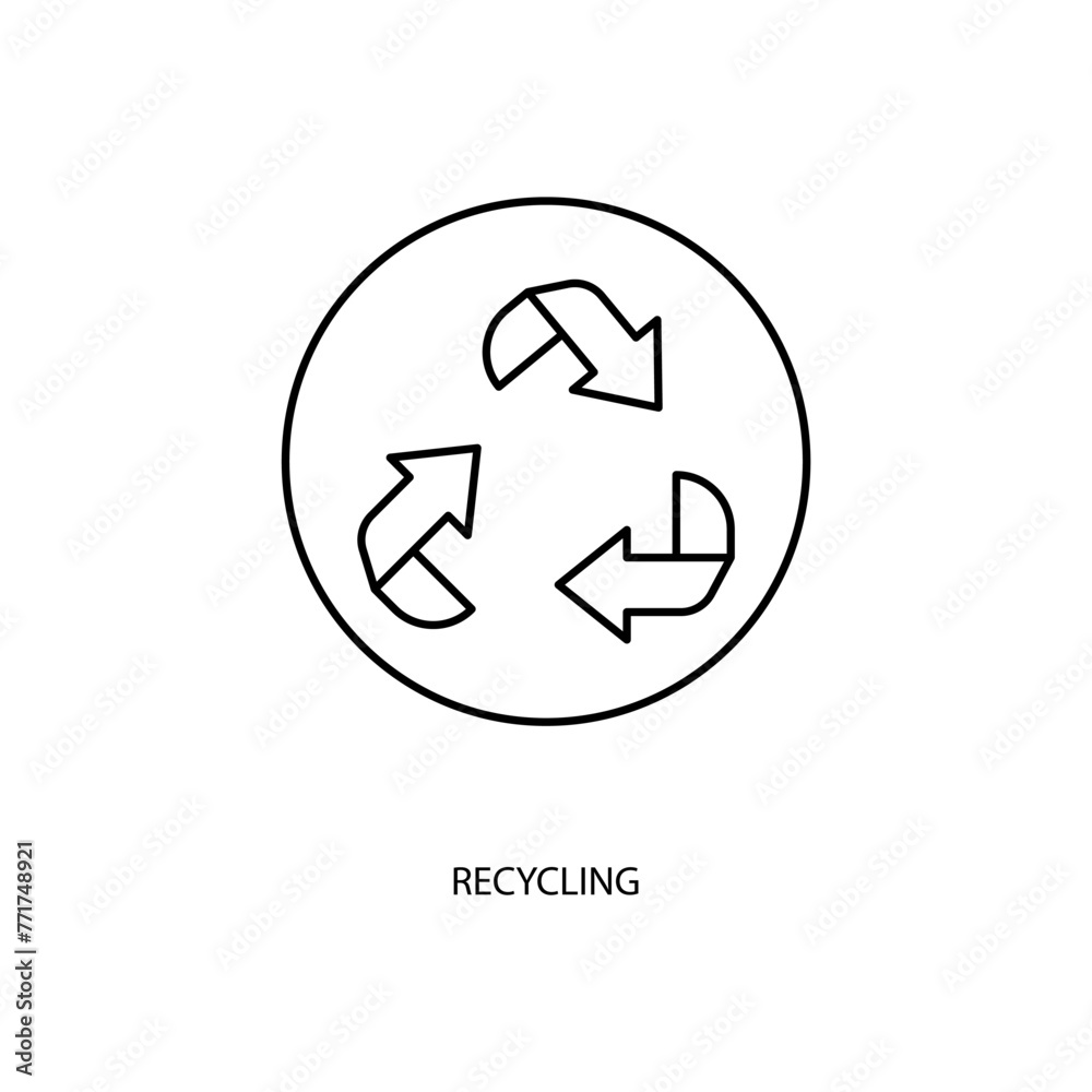 recycling concept line icon. Simple element illustration. recycling concept outline symbol design. recycling concept line icon. Simple element illustration. recycling concept outline symbol design.