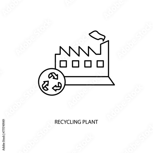 recycling plant concept line icon. Simple element illustration. recycling plant concept outline symbol design.