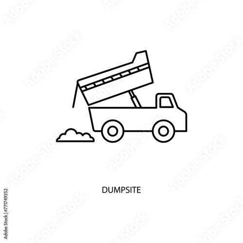 dumpsite concept line icon. Simple element illustration. dumpsite concept outline symbol design.
