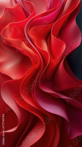 Close Up of Cell Phone on Red Background