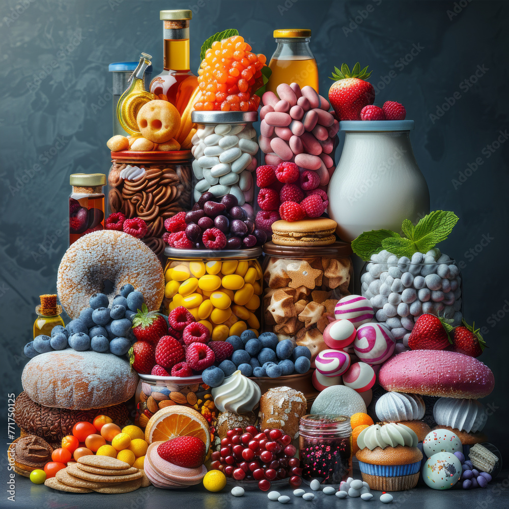 diabetes concept poster , symbolic overload, illustration poster,generative ai diabetes concept poster , symbolic overload, illustration poster,generative ai