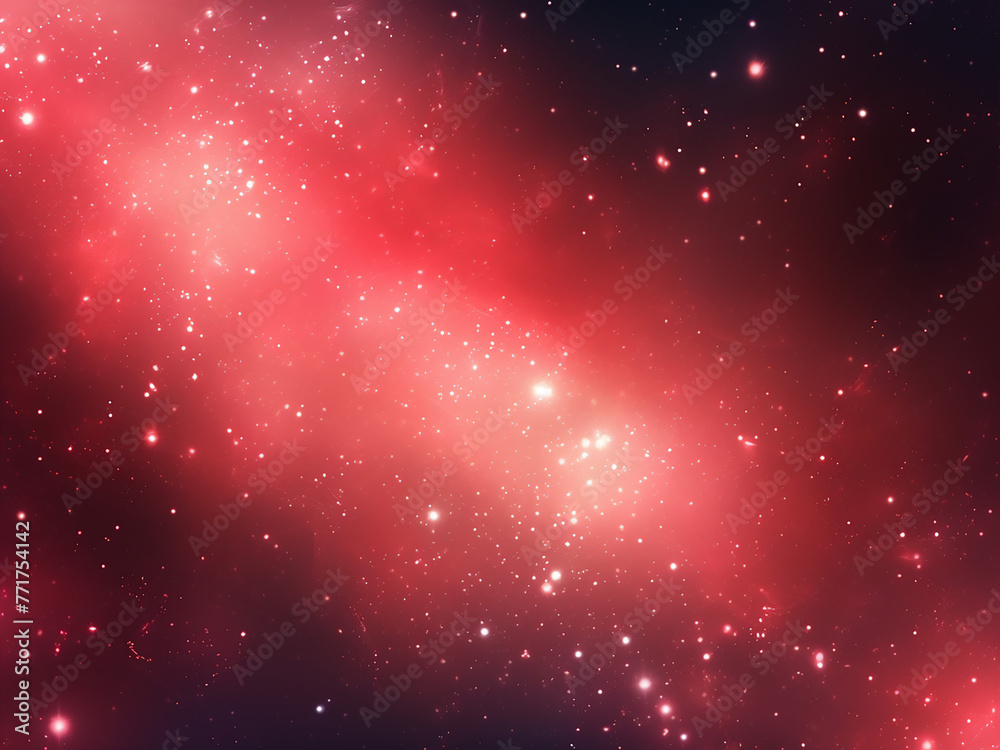 A glimpse of galaxies red in the vast cosmos. AI Generation. A glimpse of galaxies red in the vast cosmos. AI Generation.