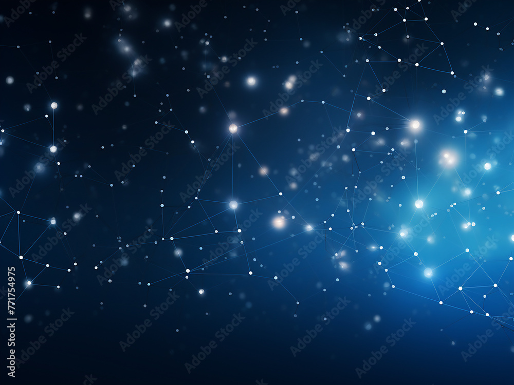 Obraz premium Celestial marvel: Star cluster blue in the universe. AI Generation.