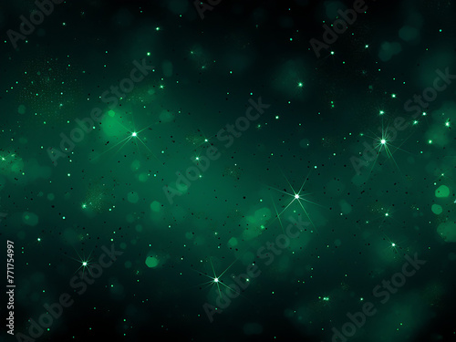 A mesmerizing star cluster green in deep space. AI Generation.